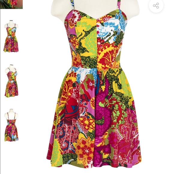 Trashy Diva Ruby Romper Psychedelic Dragons NWOT - Picture 2 of 8